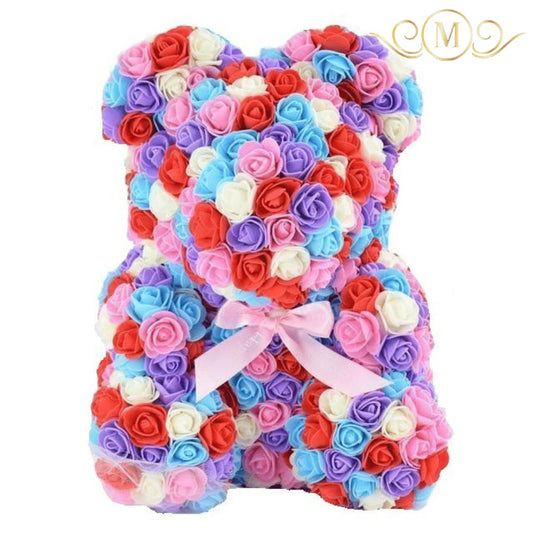 Collection of multicolor rose bears